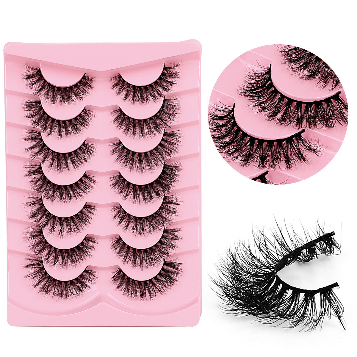 Curly Russian Eyelashes Fluffy Thick Three-dimensional False Lashes