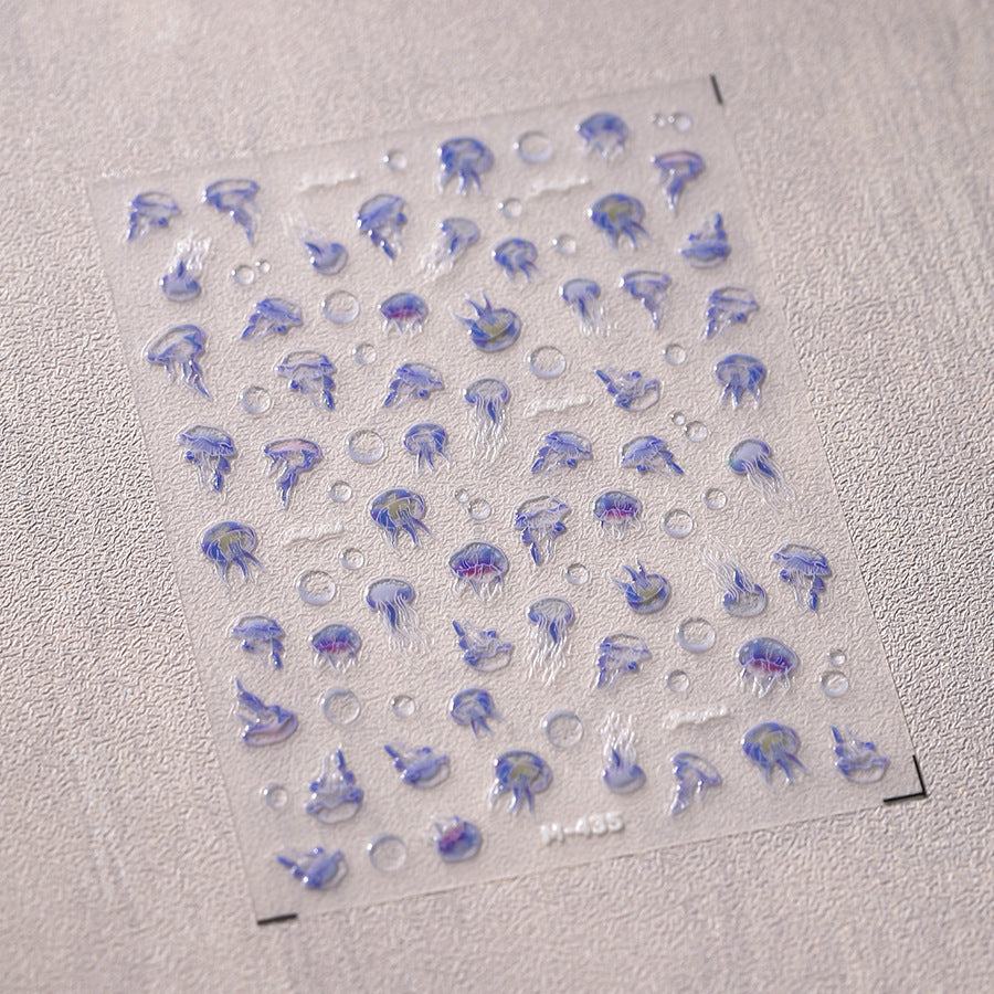 Light Luxury Elegant Frosted Butterfly Paper Nail Stickers