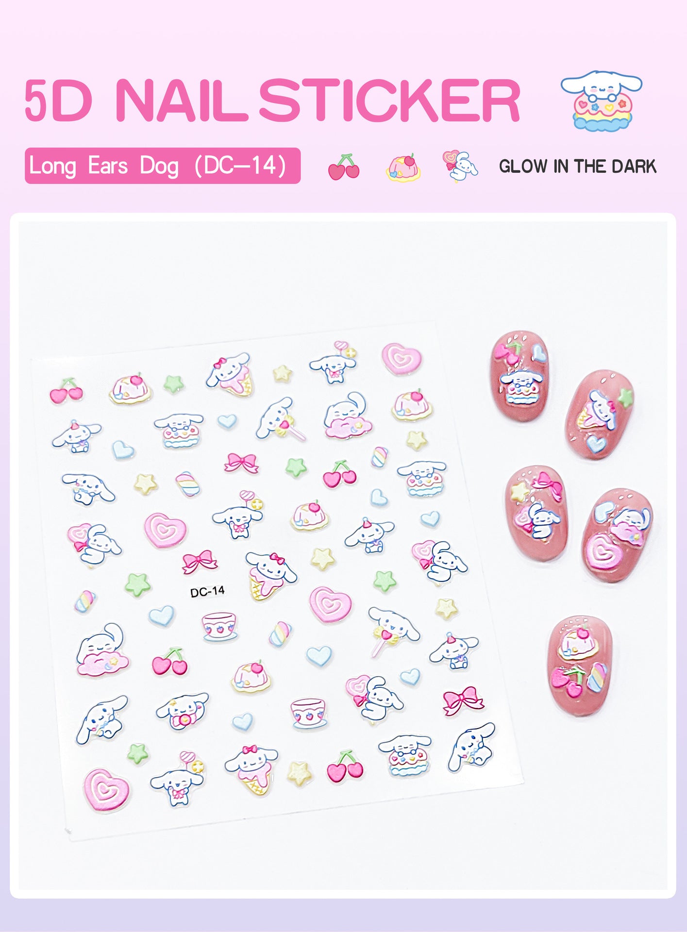 Children's Three-dimensional Relief Cute Animal Egg Doll Nail Stickers