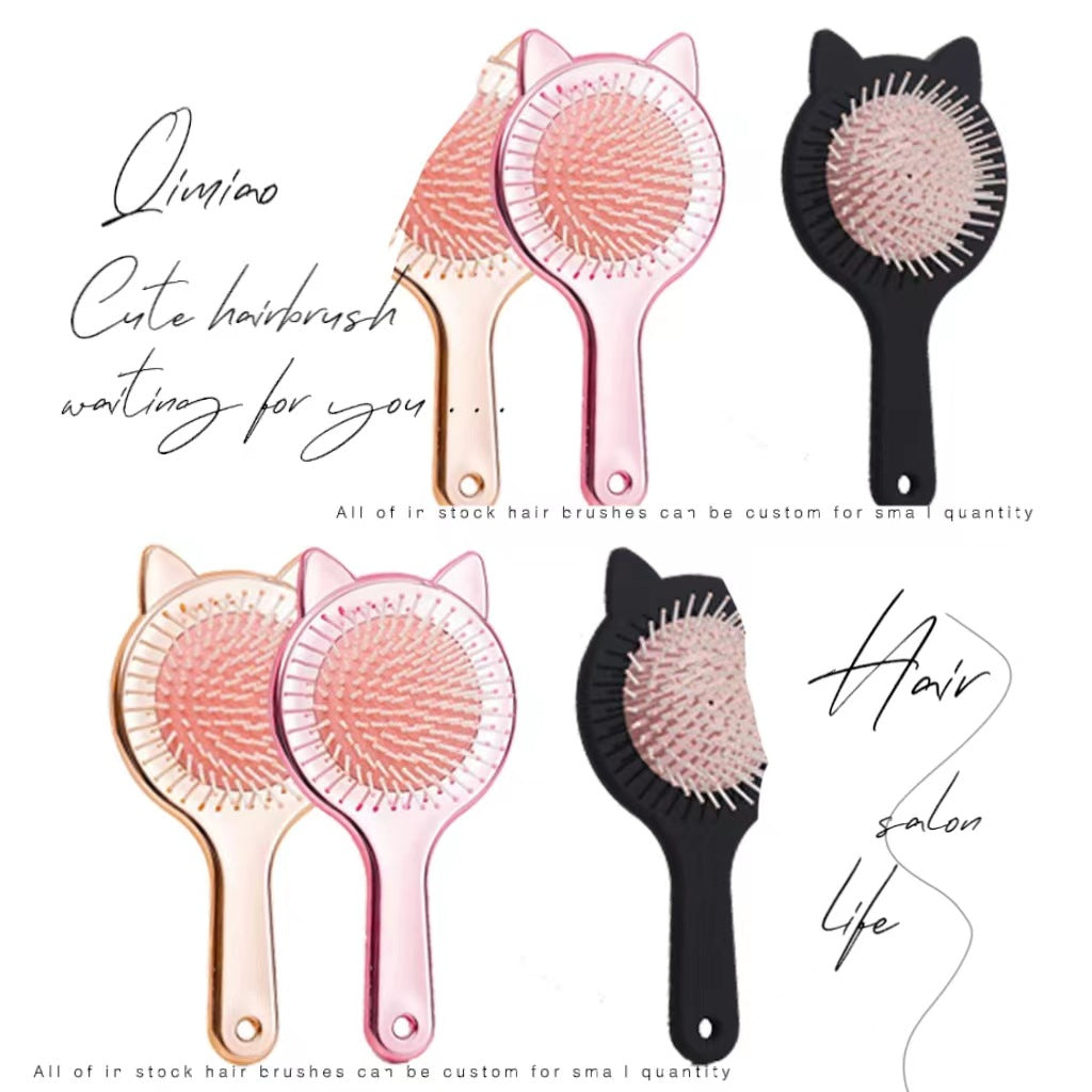 Brosses et peignes à cheveux portables pour cuir chevelu avec dessin animé mignon pour airbag