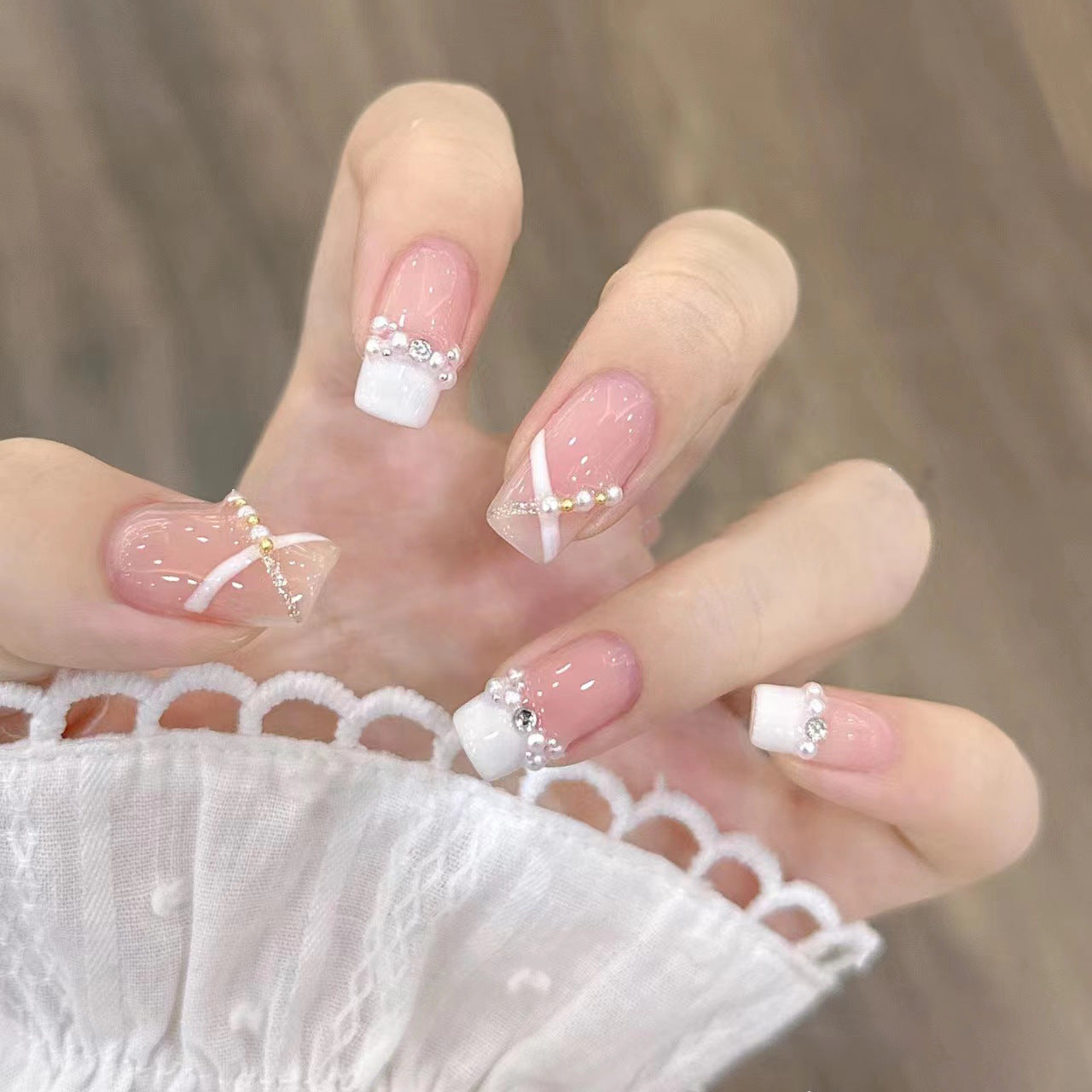 Manicure Wear Finished Beauty Gentle French Nail Stickers