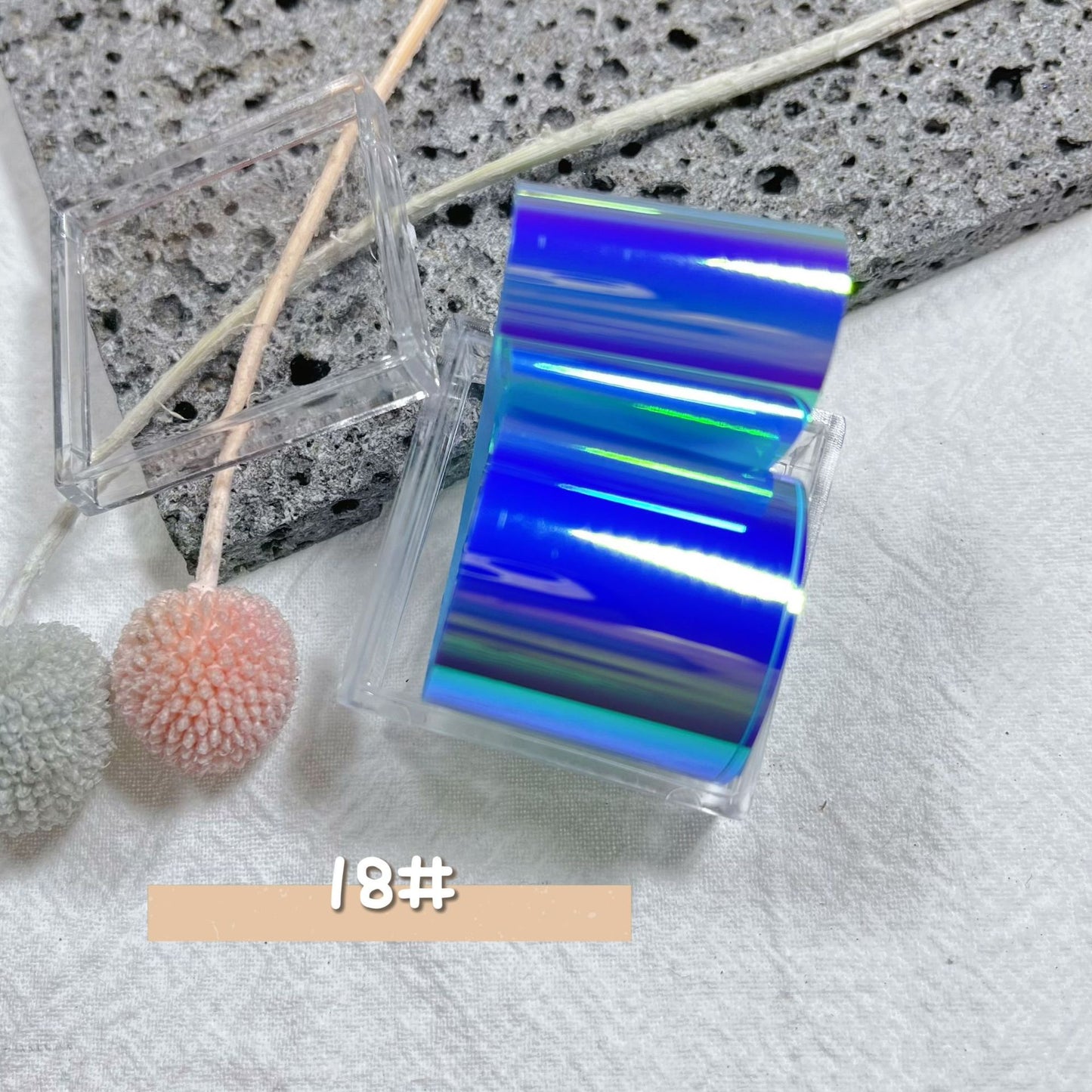 Recommended Ice Cube Aurora Glass Paper Magic Color Candy Nail Stickers