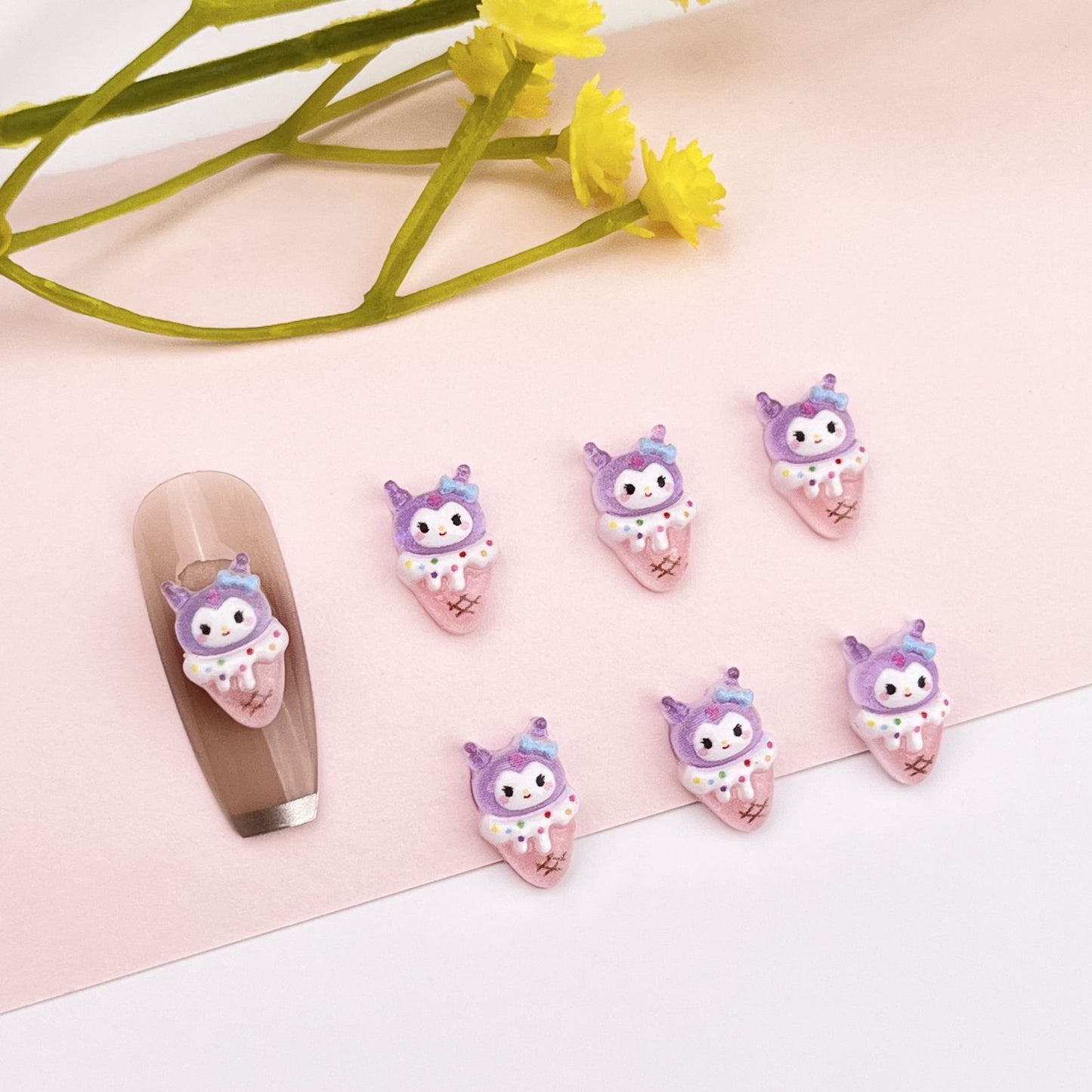 Ice Cream Cartoon Ornament Cute Cat Nail Care Nail Art