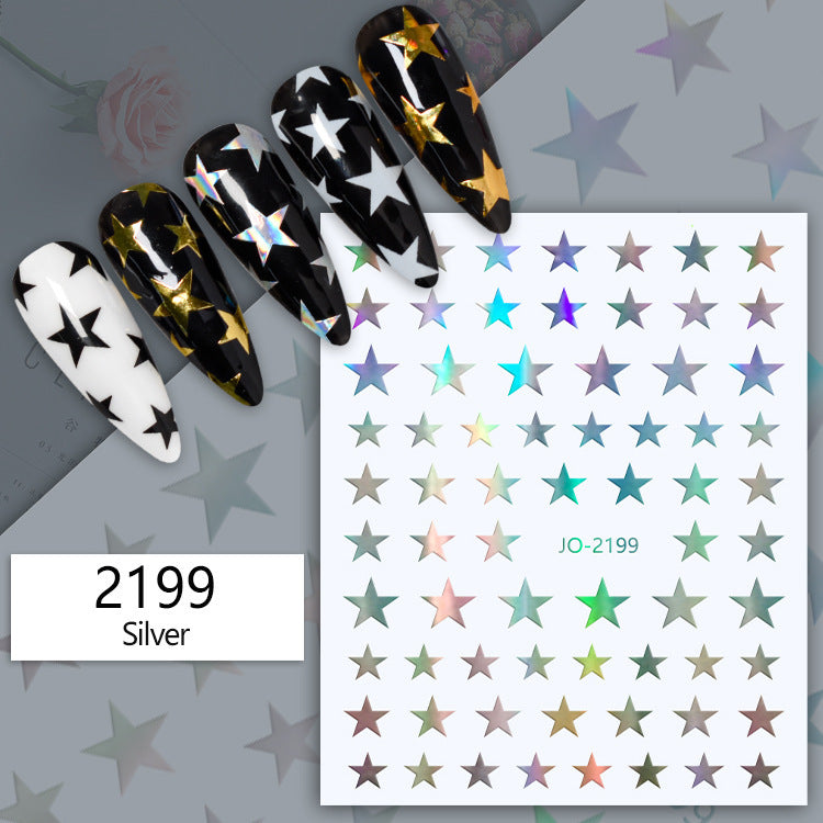 Five-pointed Star Colors Decals Wear Ornament Nail Stickers