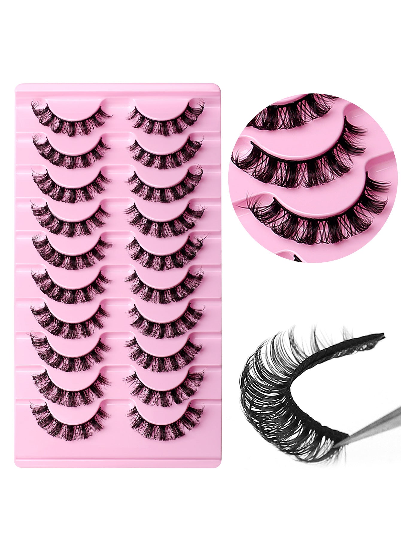 Curly Russian Eyelashes Fluffy Thick Three-dimensional False Lashes