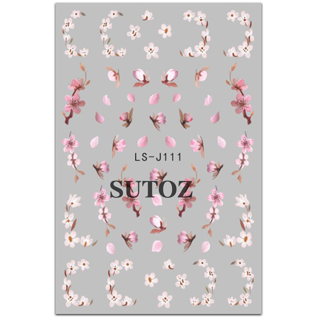 Flower Series Plum Blossom Peach Cherry Nail Stickers