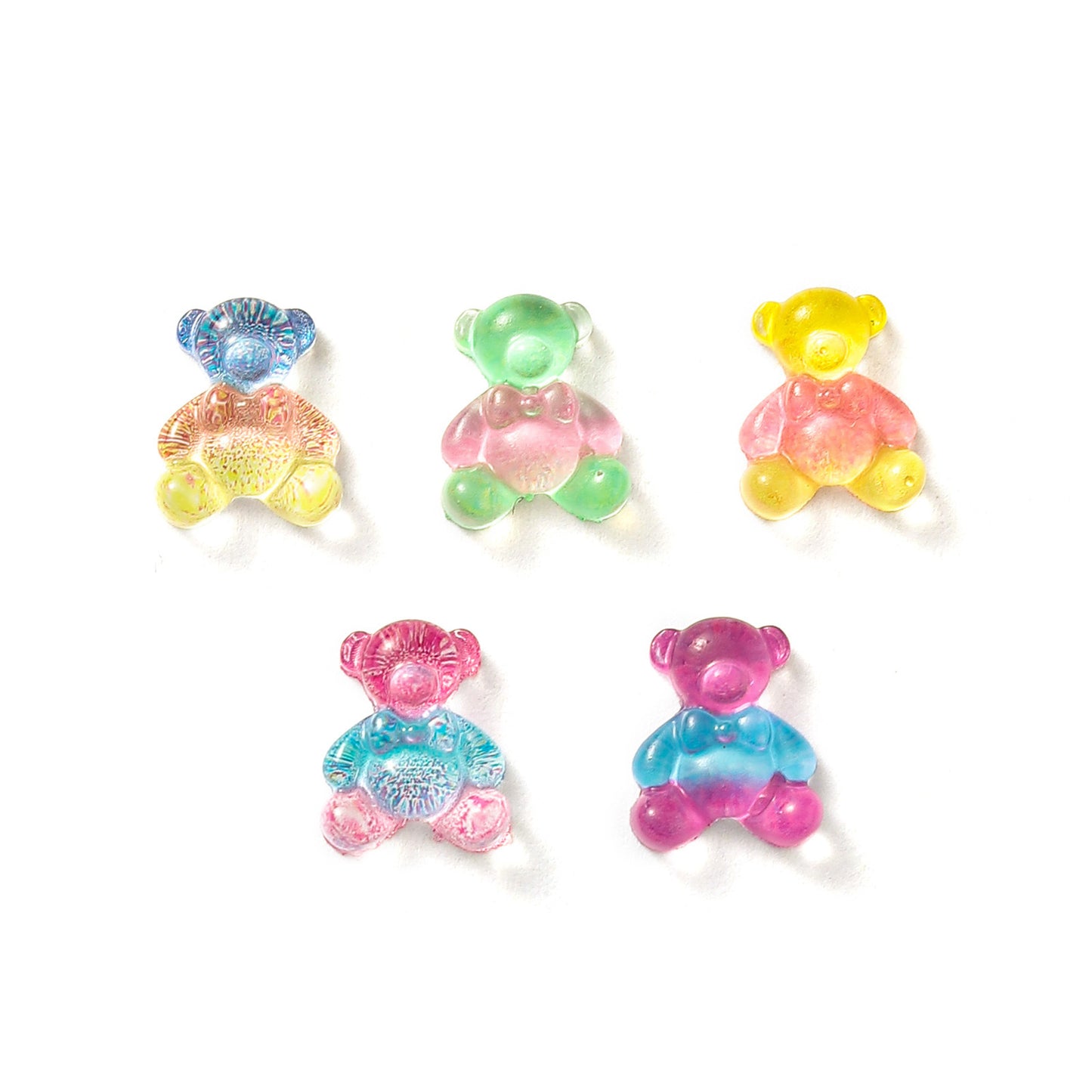 Bear Ornament Three-dimensional Gradient Resin Ear Nail Care Nail Art