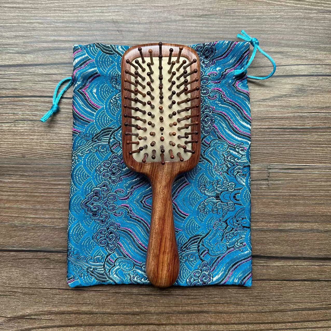 Coussin d'air pour femme, grand modèle peint en bois de santal, uniquement pour les brosses et peignes à cheveux