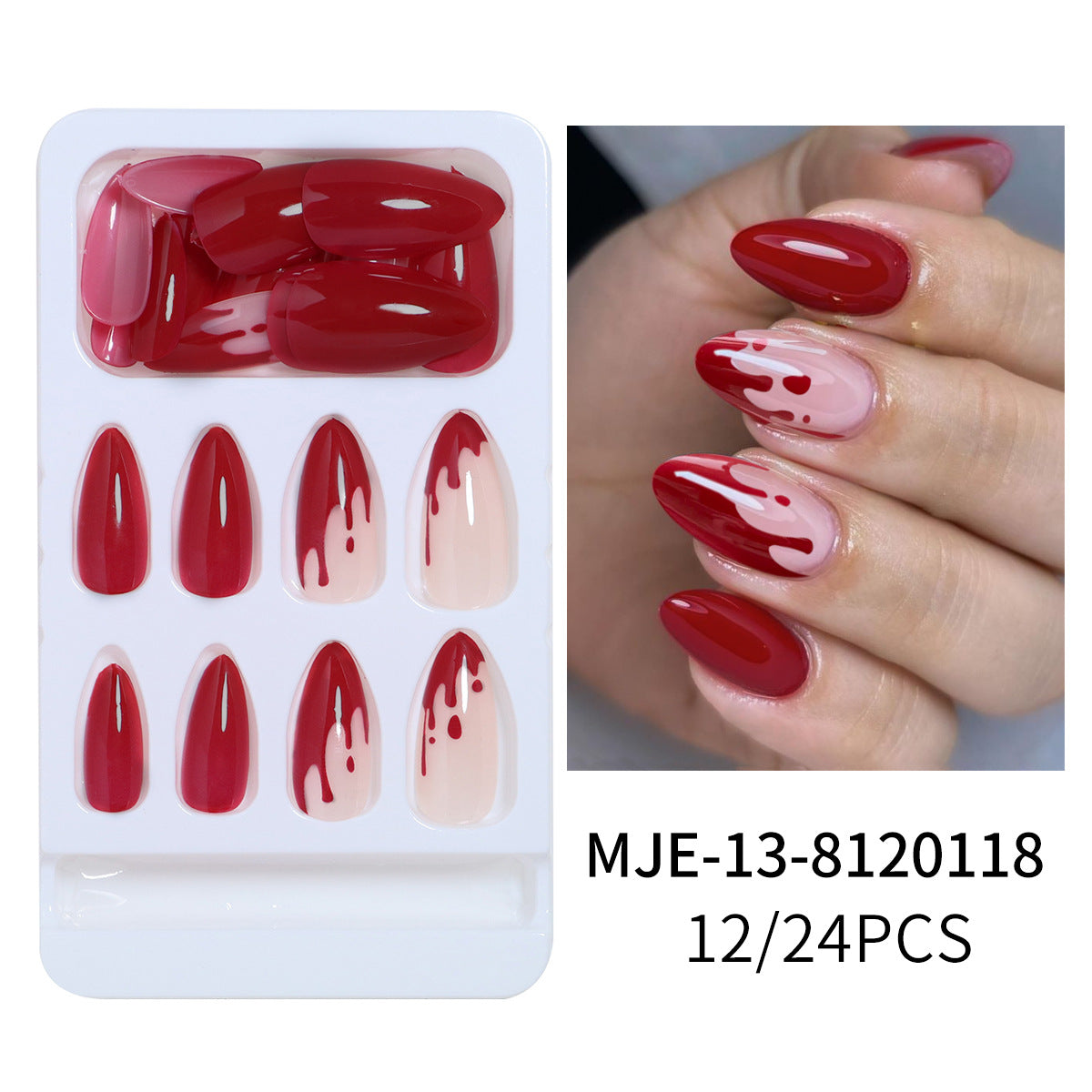 Nail art avec une armure ronde et un fantôme en toile d'araignée