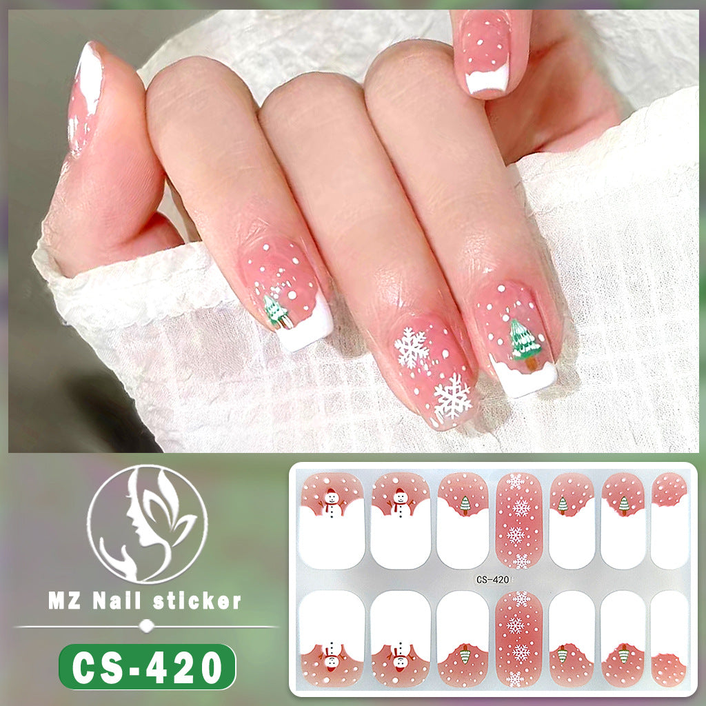 Beauty Full Cute Tree Santa Claus Nail Stickers