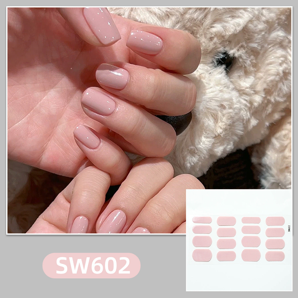 Simple Solid Color Collection Gentle Gradient Nail Stickers