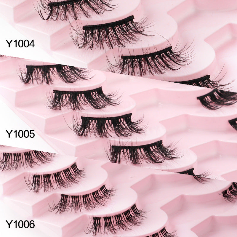 Women's Half Eyelashes Sheer Root Team Anchor Beauty Style Natural False Lashes