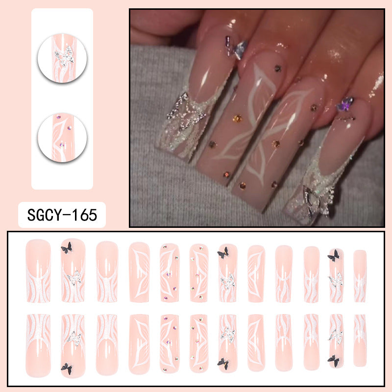 Style de pointe longue Porter des pointes chaudes Nail Art