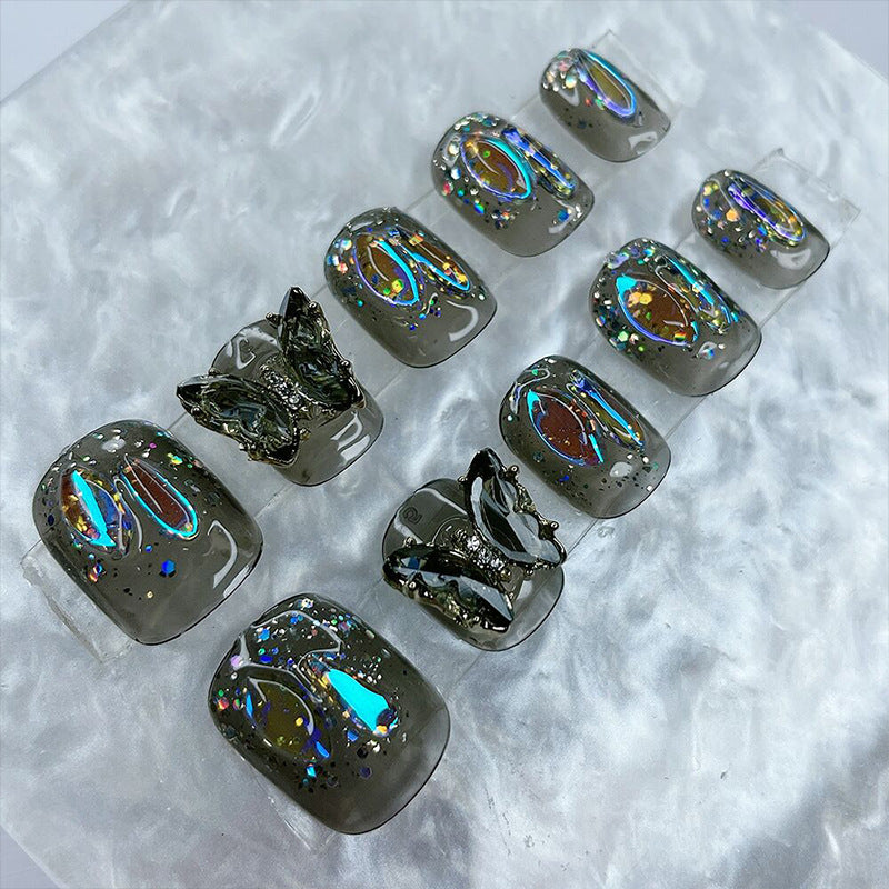 Nail Art Papillon Sense Diamond In The Debris