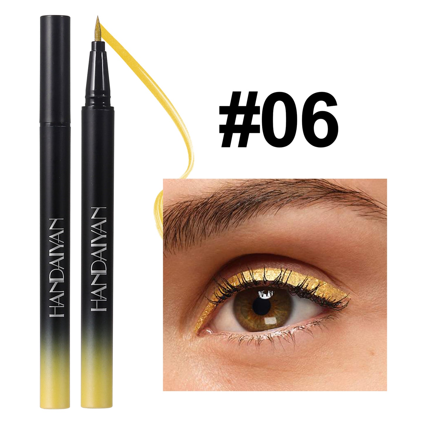 Eyeliner liquide extrêmement fin et durable, imperméable et nacré