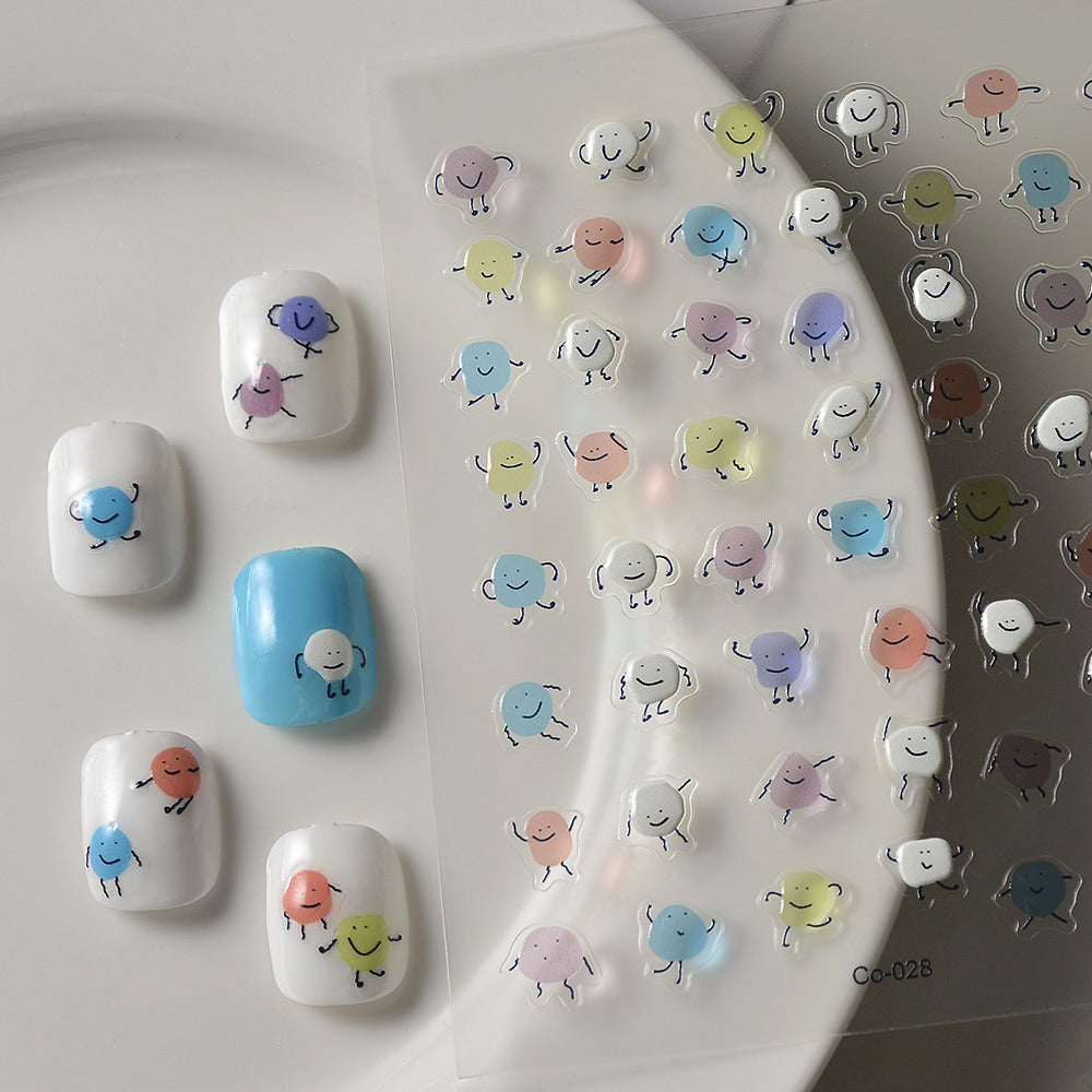 Cute Cat Claw Relief Adhesive Jelly Nail Stickers