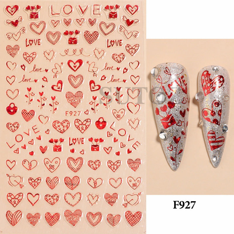 Day Cartoon Comic Series Than Heart Nail Stickers