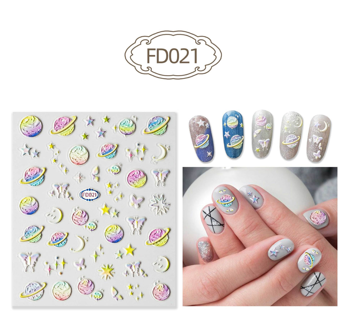 Flower Relief Lace Butterfly Adhesive Ornament Nail Art