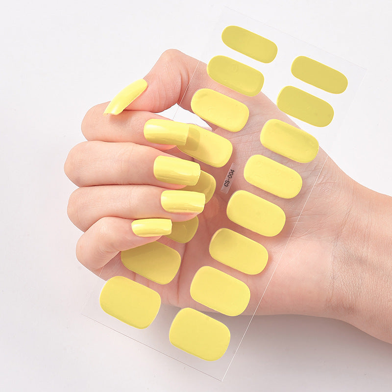 Full Solid Color Small Simple Film Nail Stickers