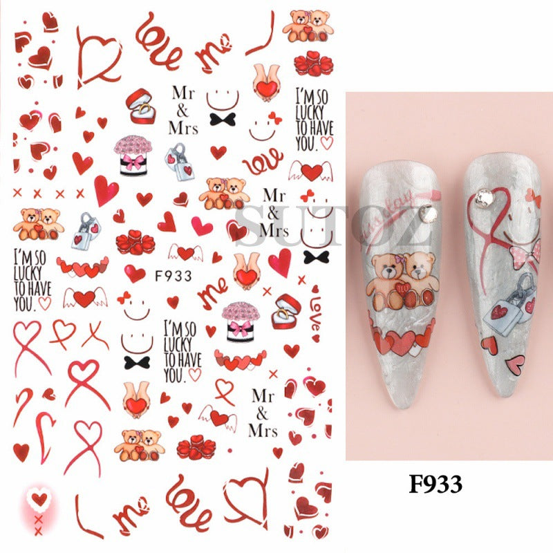 Day Cartoon Comic Series Than Heart Nail Stickers