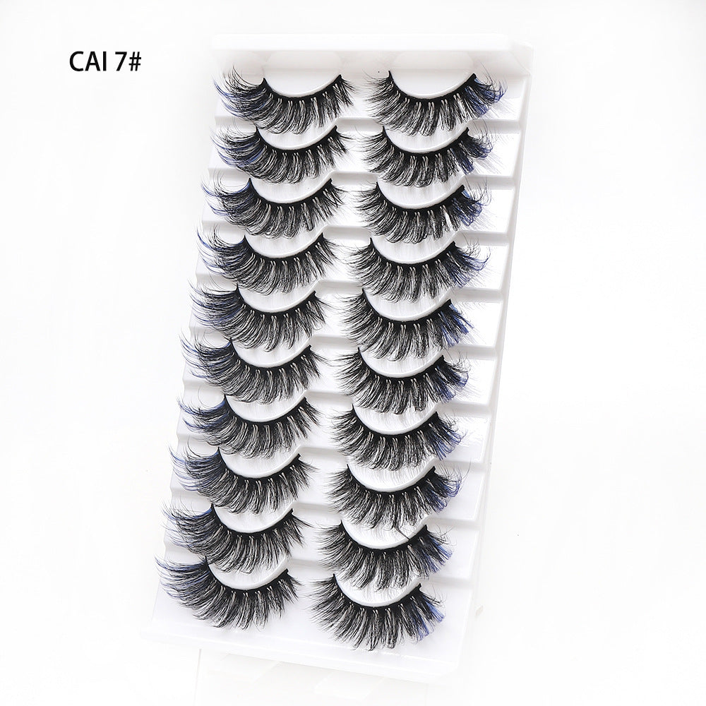 Pairs Of Colored Eyelashes Messy Thick False Lashes