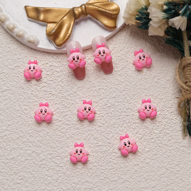 Cartoon Wear Armor Resin Kirby Ornament Nail Care Nail Art