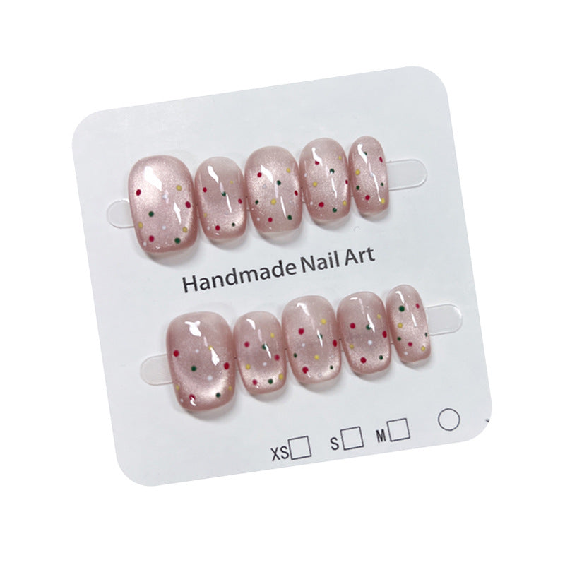 Micro Glass Bead Cat Manicure Versatile Simple Clear Nail Stickers