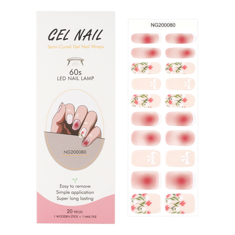 Gel Finger Therapy Light Uv Half Nail Stickers