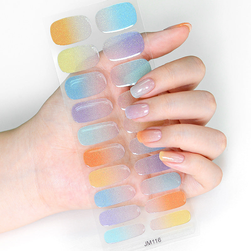 Solid Color Second Generation Flash Uv Nail Stickers