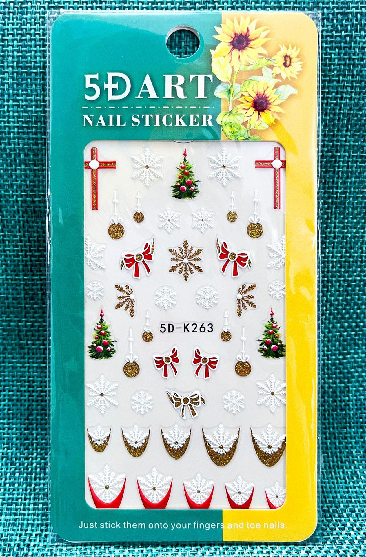 Relief Halloween Beauty Applique Gold Powder Nail Stickers