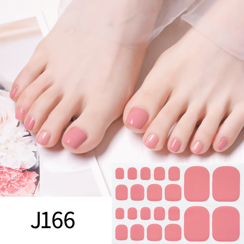 Foot Full Monochrome Toe Solid Color Nail Stickers