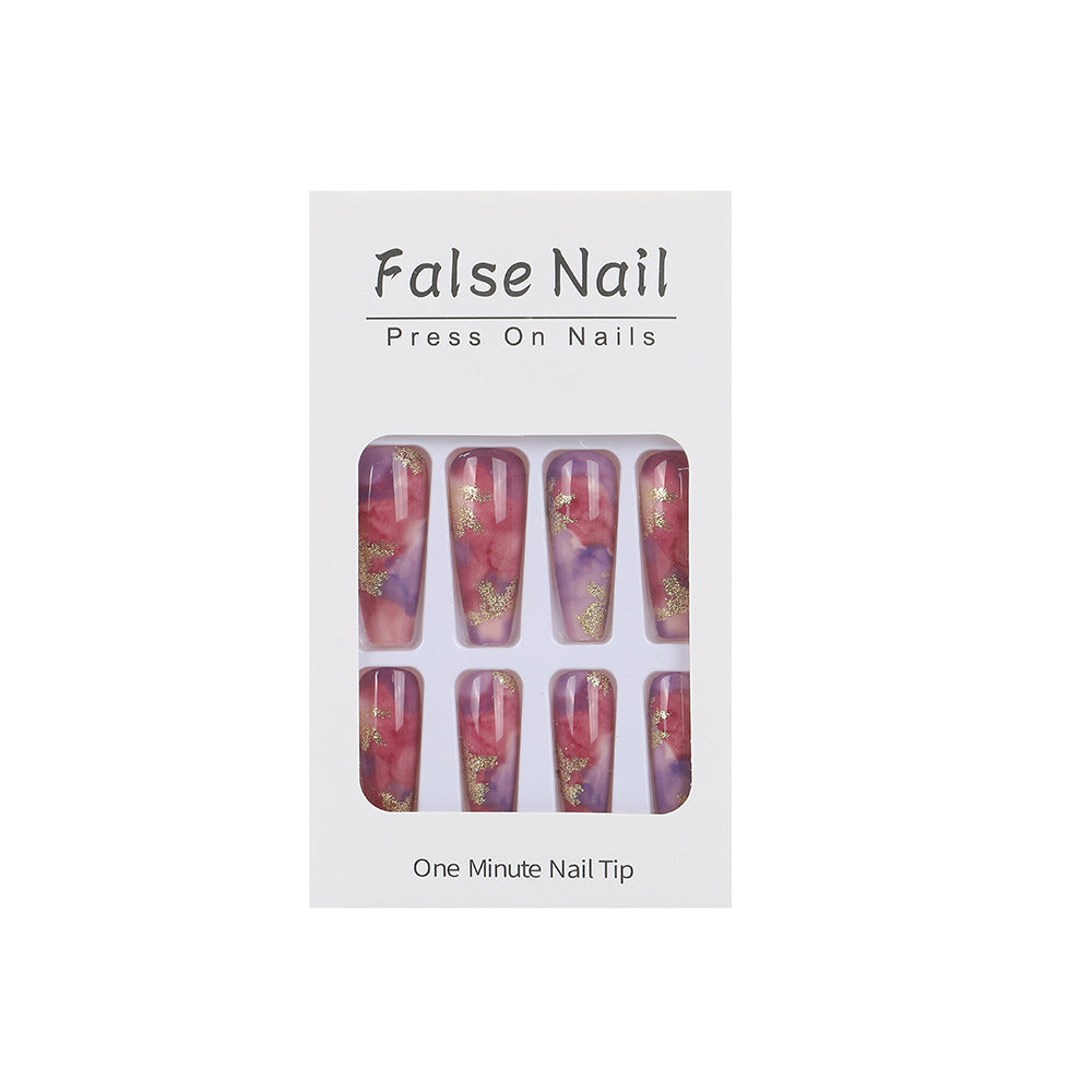 Pink Wear - Ravissant nail art rouge long en forme de trapèze