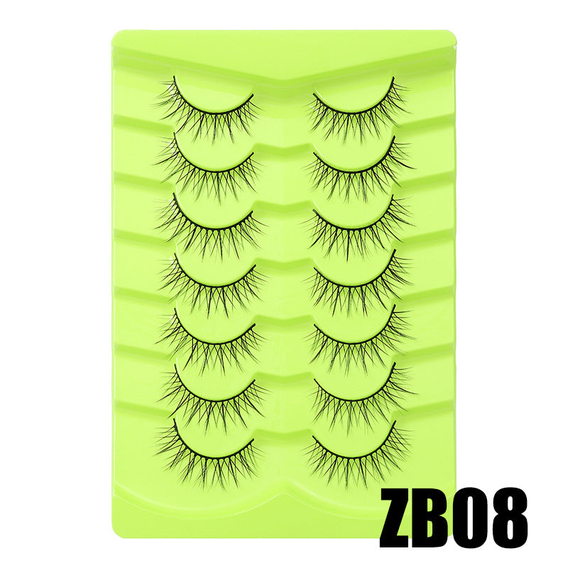 Large Capacity Pairs Of Green Fox Series False Lashes