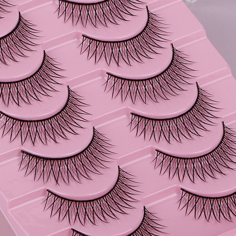 Acrylic Pair With Hard Stem Natural Eyelashes Thick False Lashes