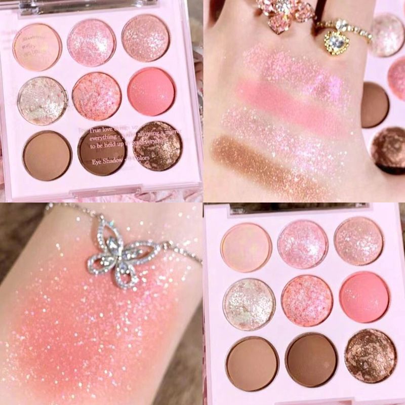 Palette d'ombres à paupières Peach Land en édition limitée Ice Cream Nine Colors