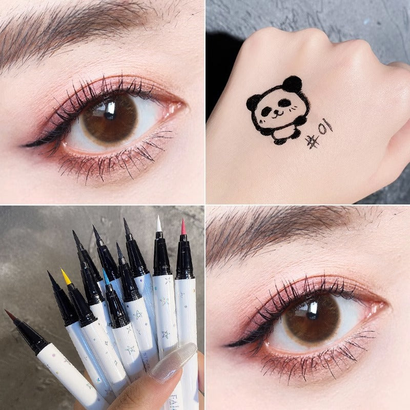 Eyeliner liquide long et naturel, imperméable et sans bavures