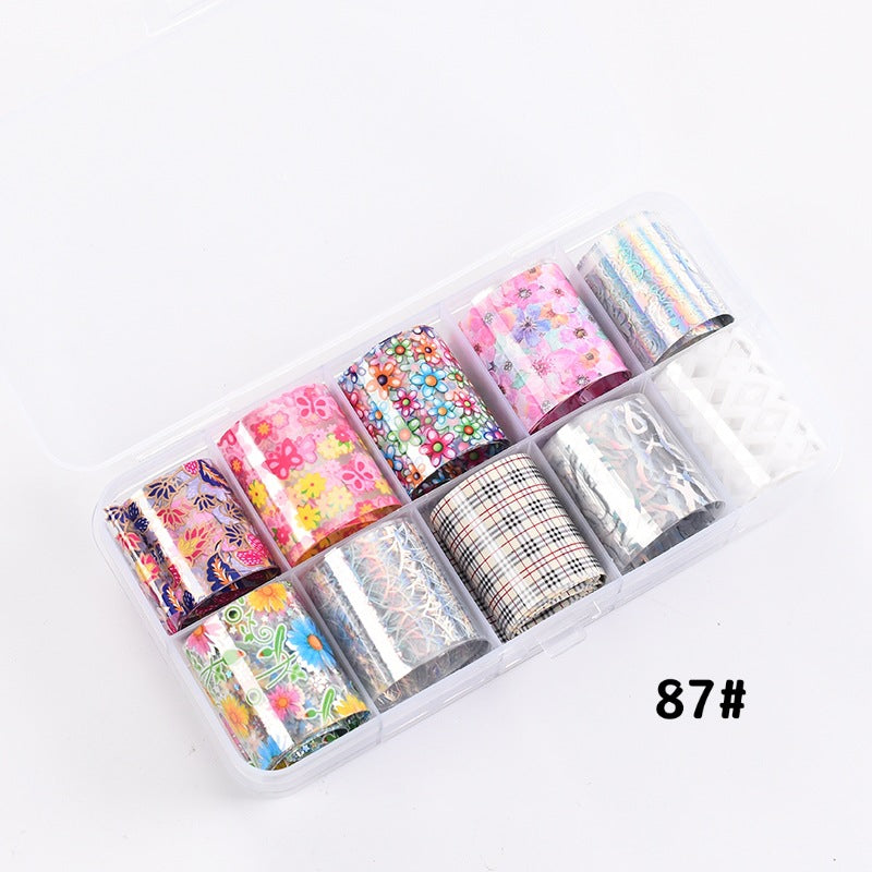 Suit Plaid Snake Leopard Flower Fluorescent Nail Stickers