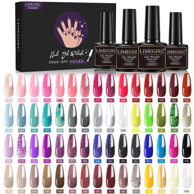 Ensemble d'outils amovibles pour ongles UV avec gel de manucure coloré