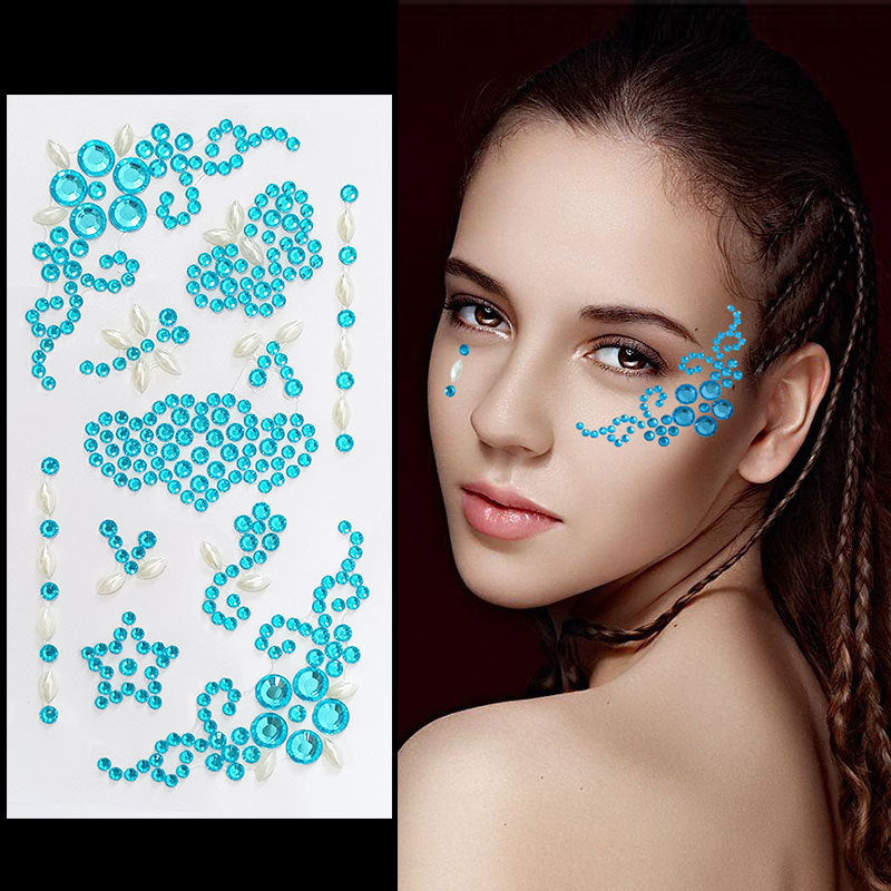 Facial Gem Suit Rhinestone Festival Pasters Crystals Nail Stickers