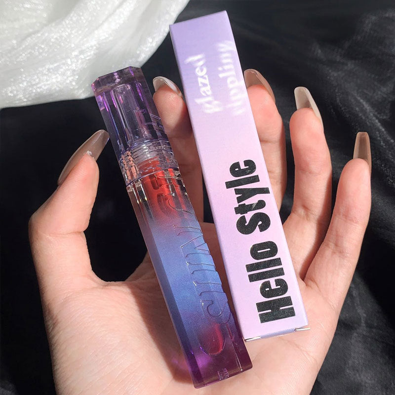 Purple Glass Water Ripple Mirror Lacquer Lip Glosses