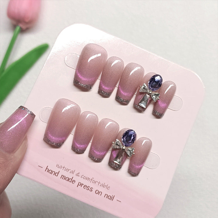 Patch UV Crystal Cat's Nail Art Split Code en dix pièces