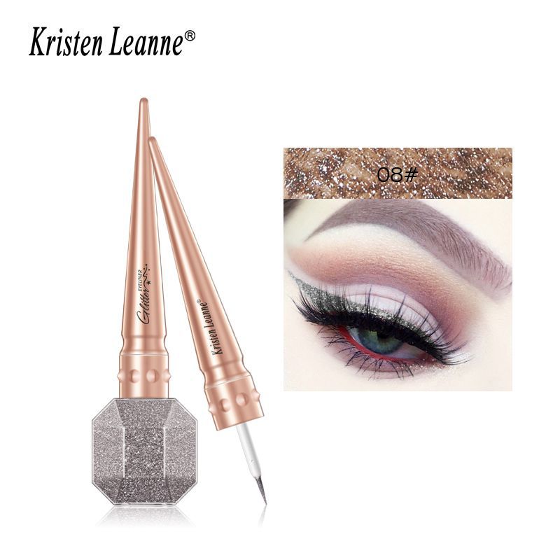 Eyeliner nacré couleur diamant brisé brillant