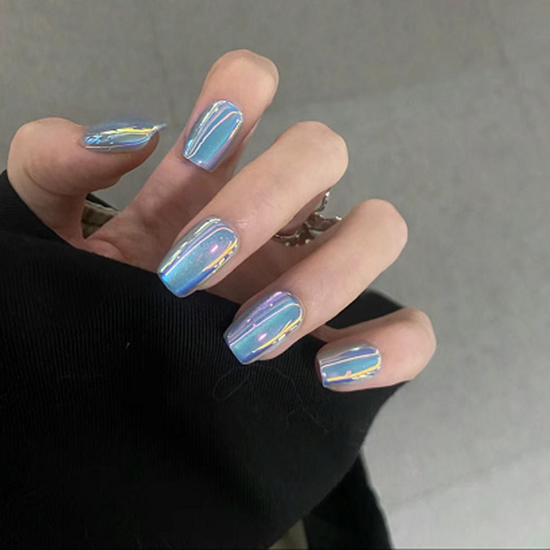 Mirror Sweet Cool Manicure Shaped Piece Nail Art