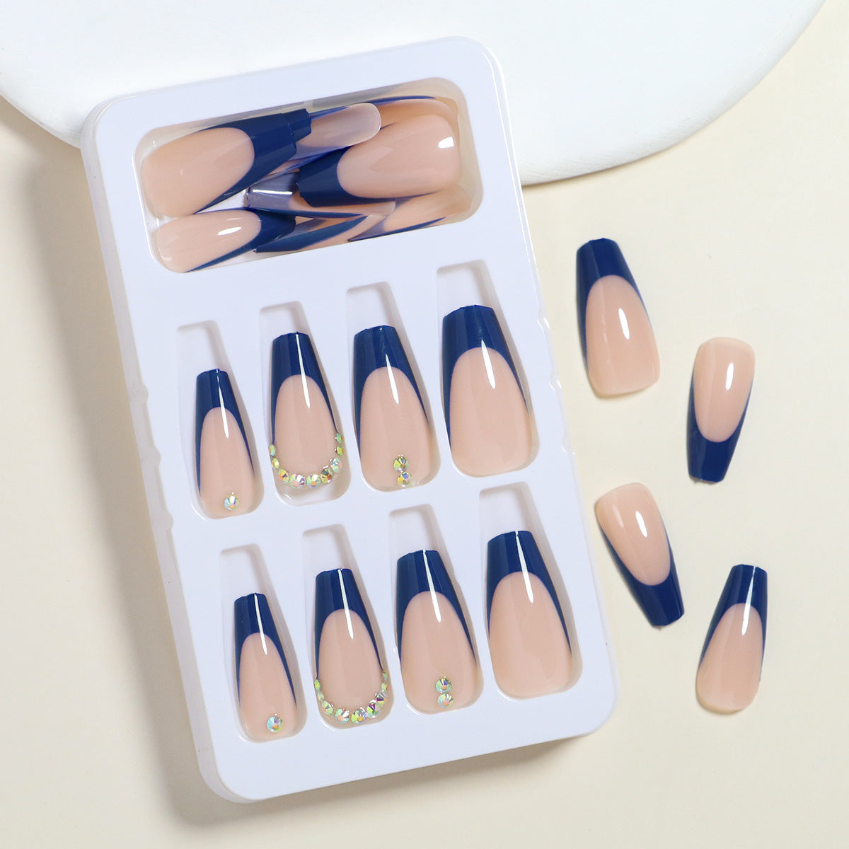 Conseils Portez un Nail Art Ballet Bleu Moyen Français