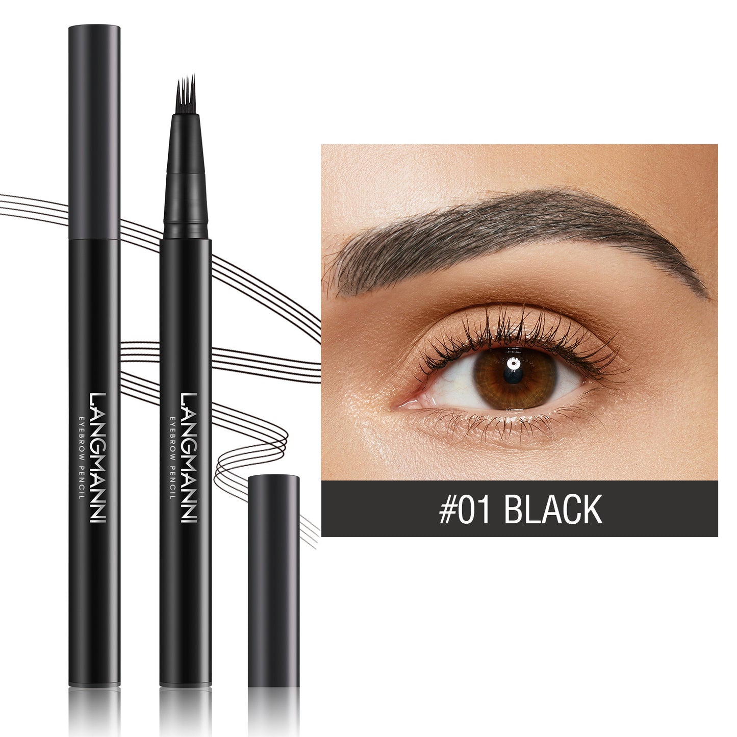 Three-color Eyebrow Pencil Three-dimensional Natural Not Eye Makeup Accessories