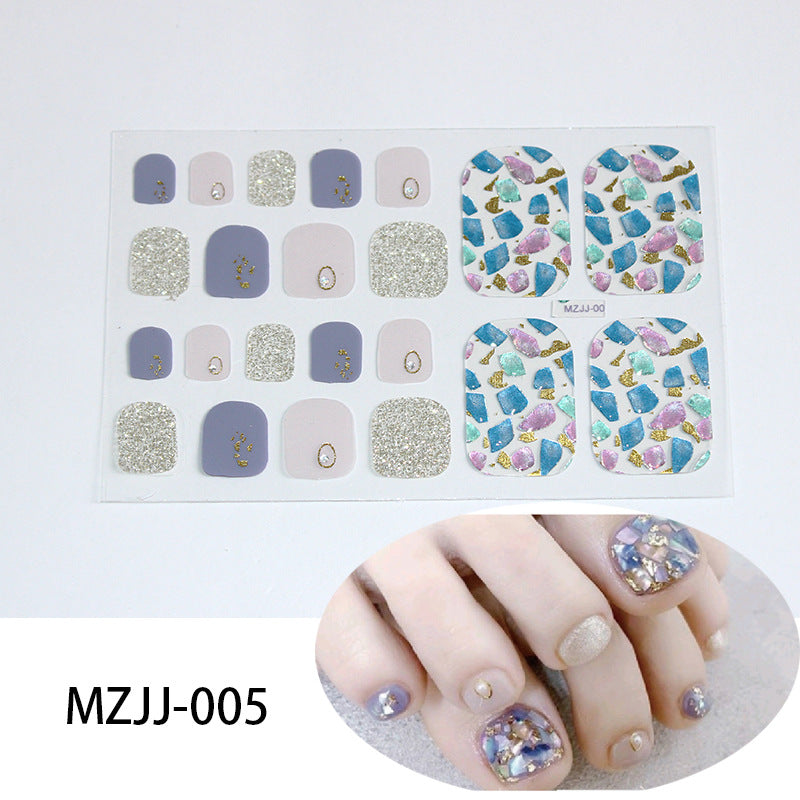 Full Hot Rhinestone Ornament Feet Color Nail Stickers