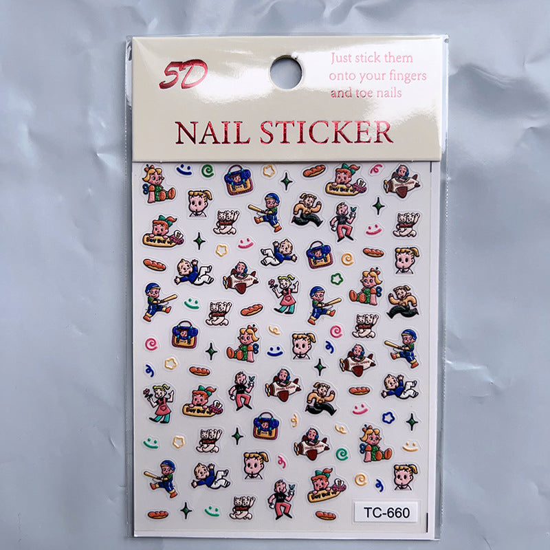 Relief Three-dimensional Cartoon Hand Account Goo Card Nail Tool Set