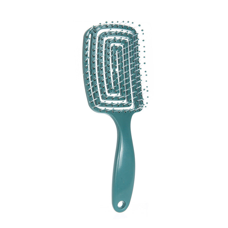 Hollow Big Curved Portable Elastic Wet Hair Brushes & Combs