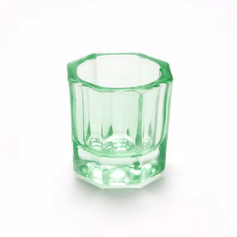 Octagonal Crystal Glasses Glass Cup For Nail Tool Set