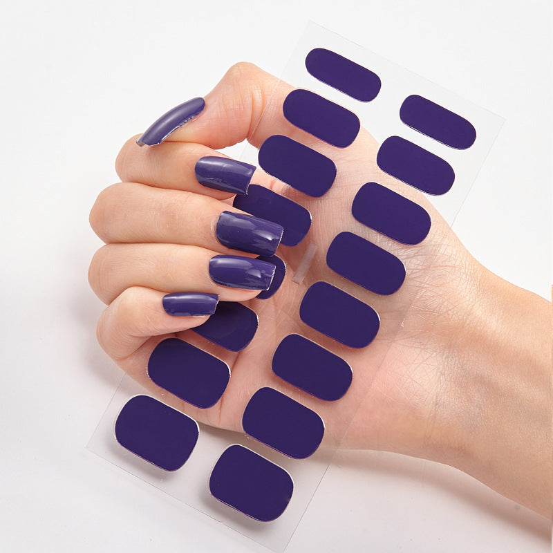 Full Solid Color Small Simple Film Nail Stickers